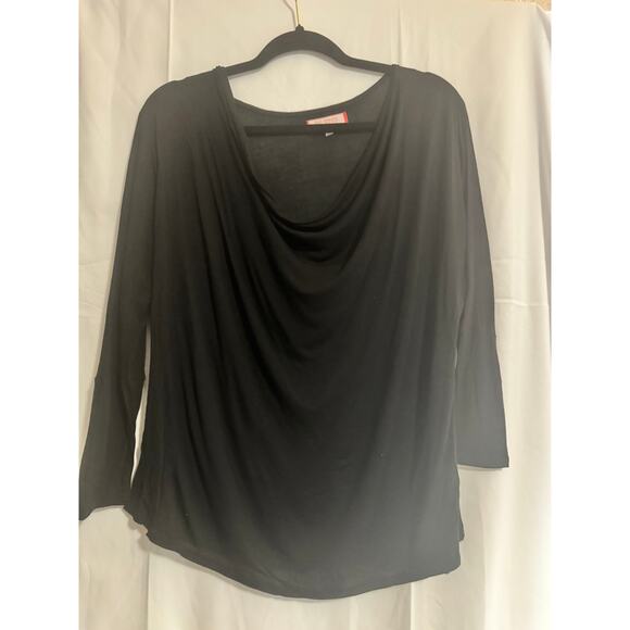 Best Society Sheer black 3/4 sleeve top | Size OS - Picture 1 of 4